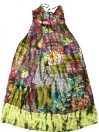 Modelo: Verde Vestido largo patchwork tirante Mod Verde