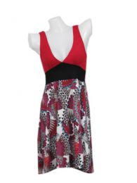 ZAS robapinzas.com | vestido estampado con pecho en color liso, talla &uacute;nica