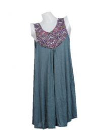 ZAS robapinzas.com | vestido amplio con cuello y pecho estampado, talla &uacute;nica