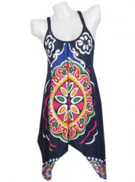 ZAS robapinzas.com | vestido estampado mandala central grande con tirantes, talla &uacute;nica