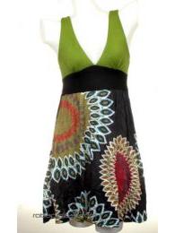 ZAS robapinzas.com | 
	Vestido estampado tirante ancho. Talla &uacute;nica
