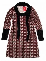 Modelo: Rojo Vestido estampado étnico Mod Rojo