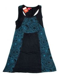Modelo: Negro Vestido hippie de algodón Mod Negro