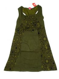 Modelo: Verde Vestido hippie de algodón Mod Verde