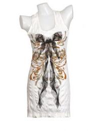 Modelo: Blanco vestido algodón arrugado Mod Blanco