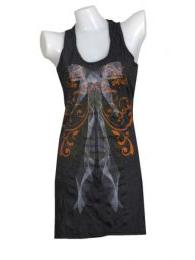 Modelo: Negro vestido algodón arrugado Mod Negro