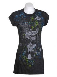 Modelo: Negro vestido algodón arrugado Mod Negro