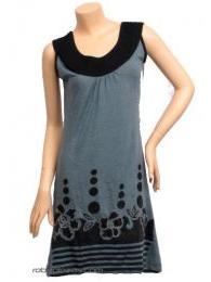ZAS robapinzas.com | 
	Vestido bosotnes cuello amplio, algod&oacute;n
