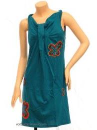 ZAS robapinzas.com | 
	Vestido fdetalle flores, algod&oacute;n

