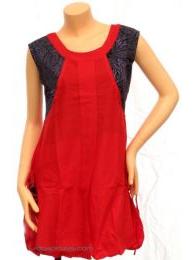 ZAS robapinzas.com | 
	Vestido bicolor, detalles estampados. algod&oacute;n
