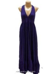 ZAS robapinzas.com | 
	Vestido largo espalda abierta, disponible en Negro, Marr&oacute;n y Morado

