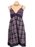 ZAS robapinzas.com | Vestido algod&oacute;n a cuadros, pecho de punto, tirante regulable. Talla &uacute;nica