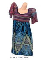 ZAS robapinzas.com | Vestido, cuerpo de punto falda sedosa 
