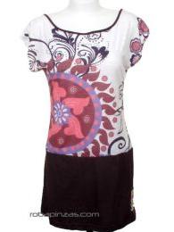 ZAS robapinzas.com | Vestido bicolor estampado, suelto