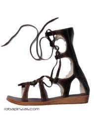 ZAS robapinzas.com | 
	sandalias tipo bota en piel de 1&ordf;, cremallera posterior
