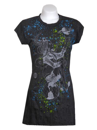 vestido algodón arrugado de manga corta modelo lady saturn ZAS robapinzas.com | vestido algodón arrugado de manga corta modelo lady saturn