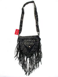 bolsito hippie triangular con flecos. Bolso ZAS robapinzas.com | bolsito hippie