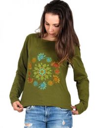 Camiseta de algodón de manga larga bordados ZAS robapinzas.com | Camiseta de algodón