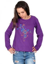 Camiseta de algodón de manga larga bordados ZAS robapinzas.com | Camiseta de algodón