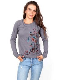 Camiseta con manga larga con motivo Flor étnica ZAS robapinzas.com | Camiseta con manga