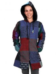 Abrigo de parches loneta diseño patchwork ZAS robapinzas.com | Abrigo de parches