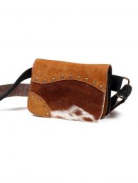 Riñonera de cuero combinada con estampados ZAS robapinzas.com | Riñonera