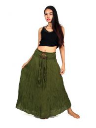Falda 100% algodón material arrugado con ZAS robapinzas.com | Falda 100% algodón