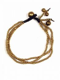 Pulsera multivuelta de bolitas de rodio o latón ZAS robapinzas.com | Pulsera multivuelta
