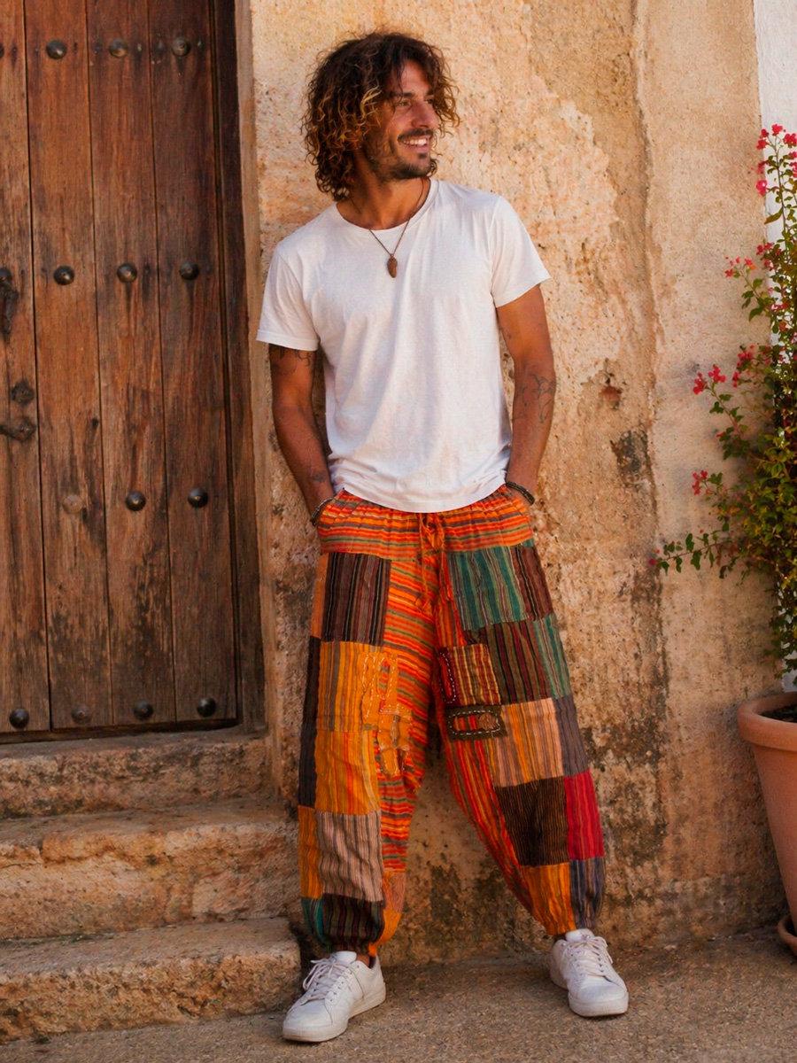 pantalon patchwork