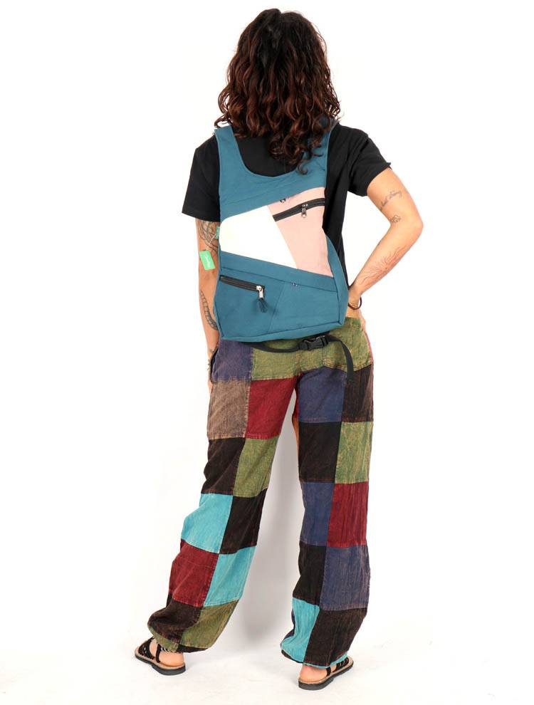 Mochila Chaleco Patchwork Tricolor Root BOHC33