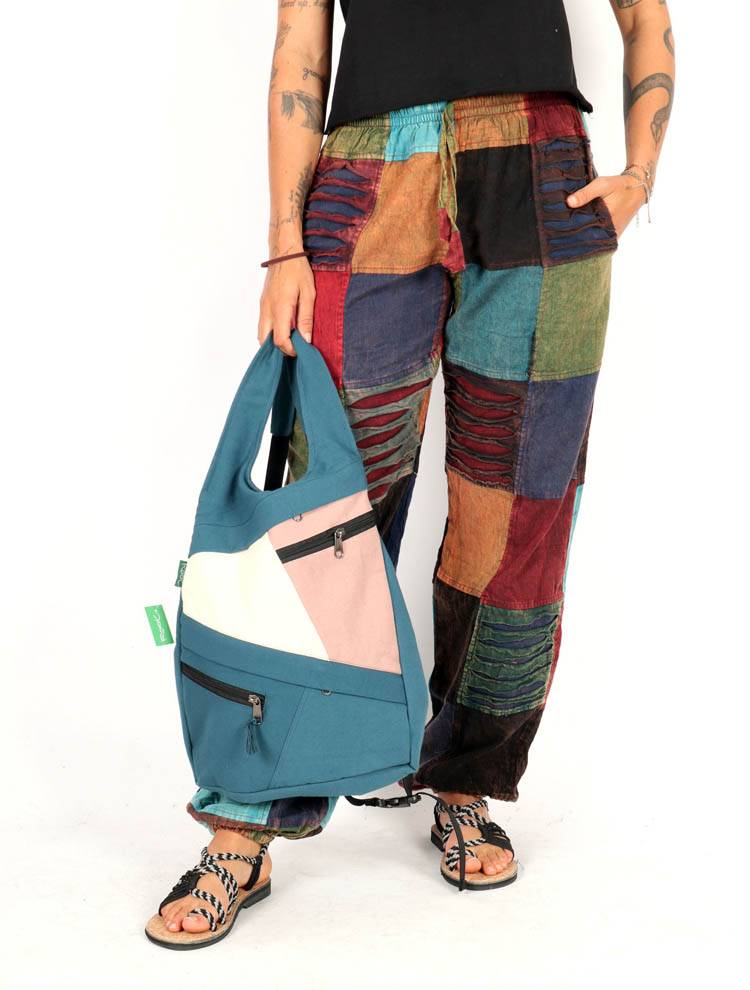 Mochila Chaleco Patchwork Tricolor Root BOHC33