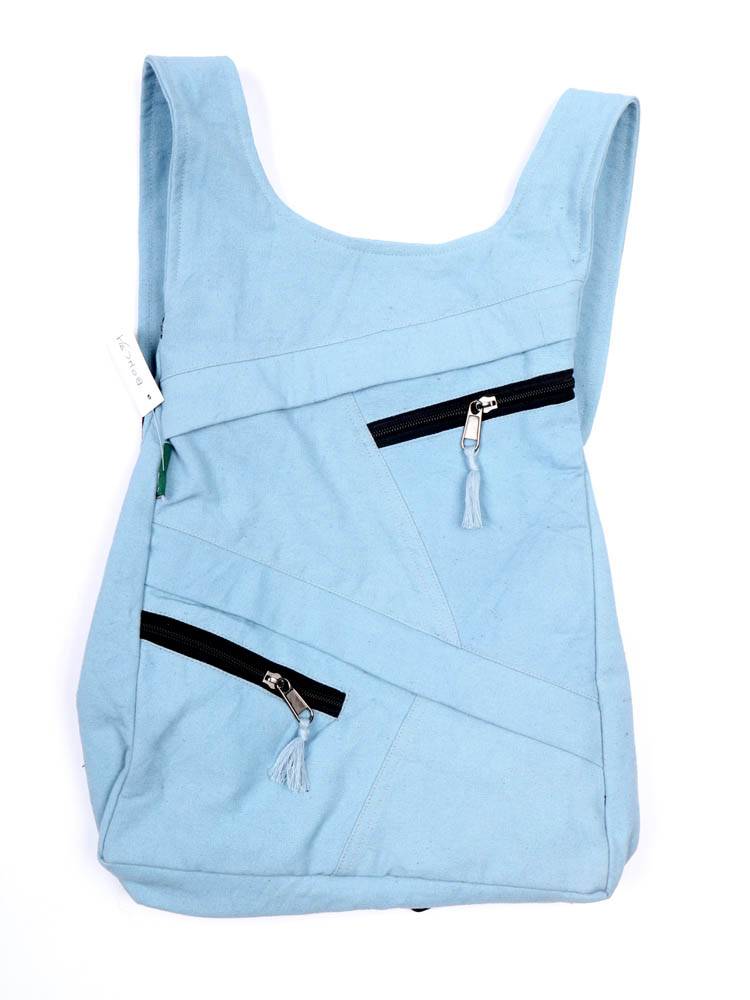 Mochila Ergonómica Patchwork Monocolor de Root BOHC34 color Azul cl