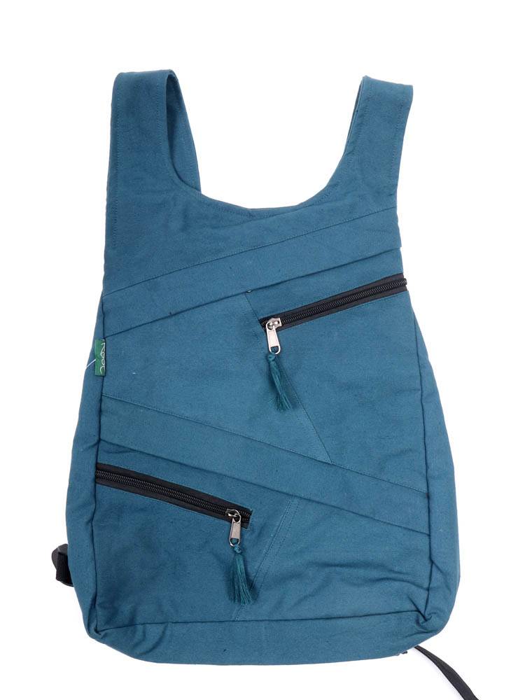 Mochila Ergonómica Patchwork Monocolor de Root BOHC34 color Azul pe