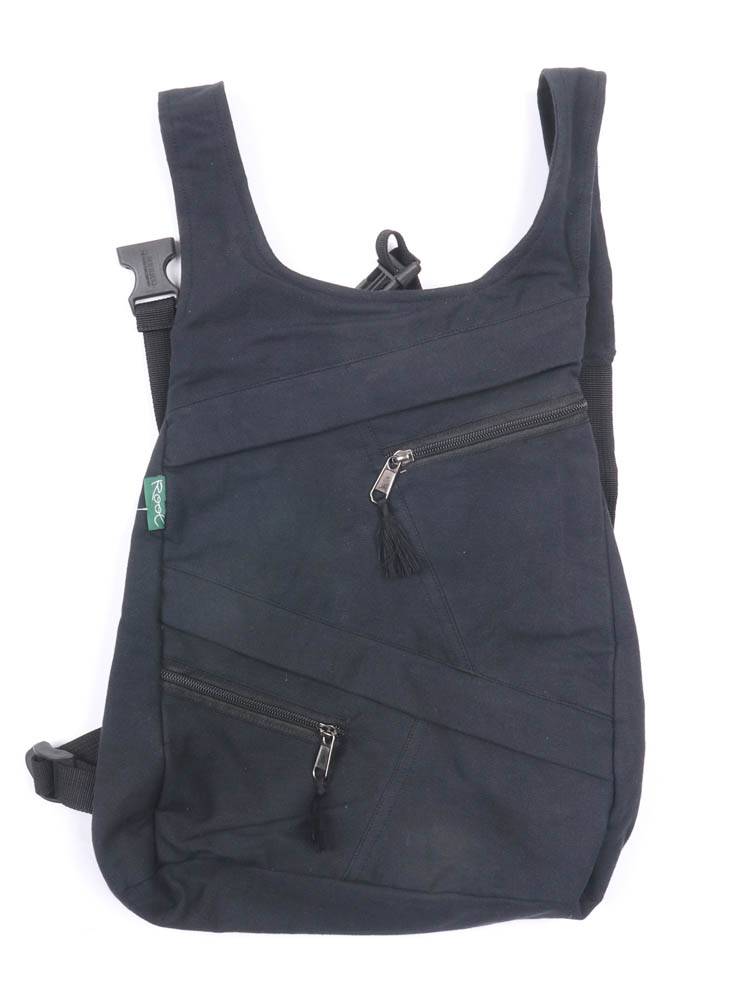 Mochila Ergonómica Patchwork Monocolor de Root BOHC34 color Negro