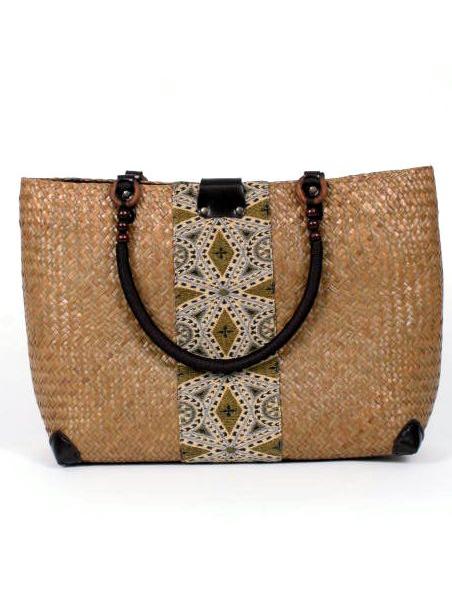 ▷ Bolso De Rafia Con Detalles étnicos BONM04 ZAS