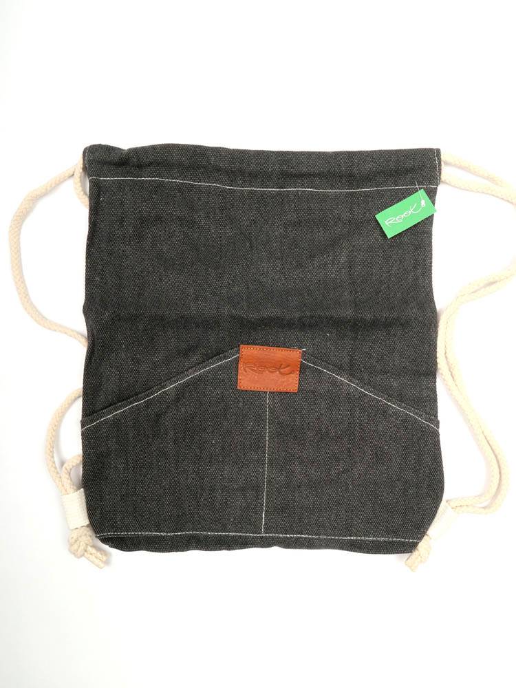 Mochila de Loneta con Cordones de Root BOTH01 color Negro