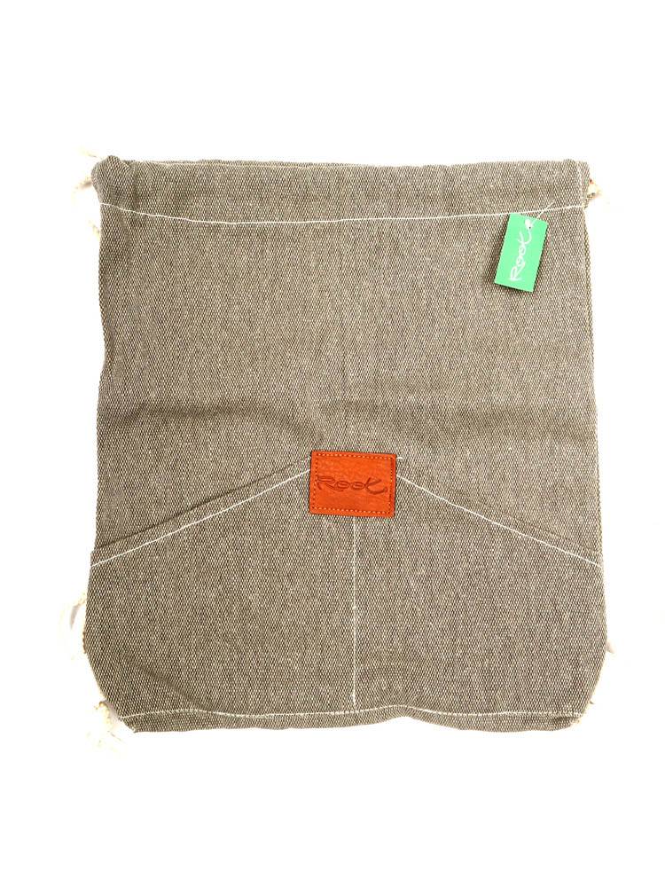 Mochila de Loneta con Cordones de Root BOTH01 color Gris