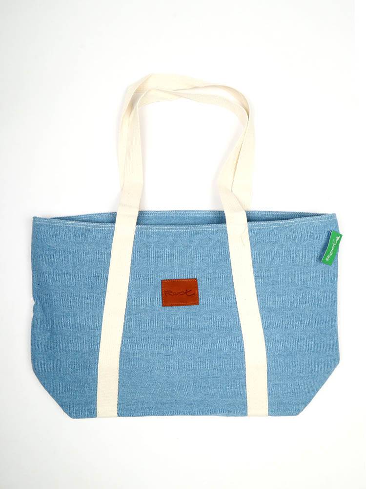 Bolso capazo de Loneta Root BOTH02 color Azul cl