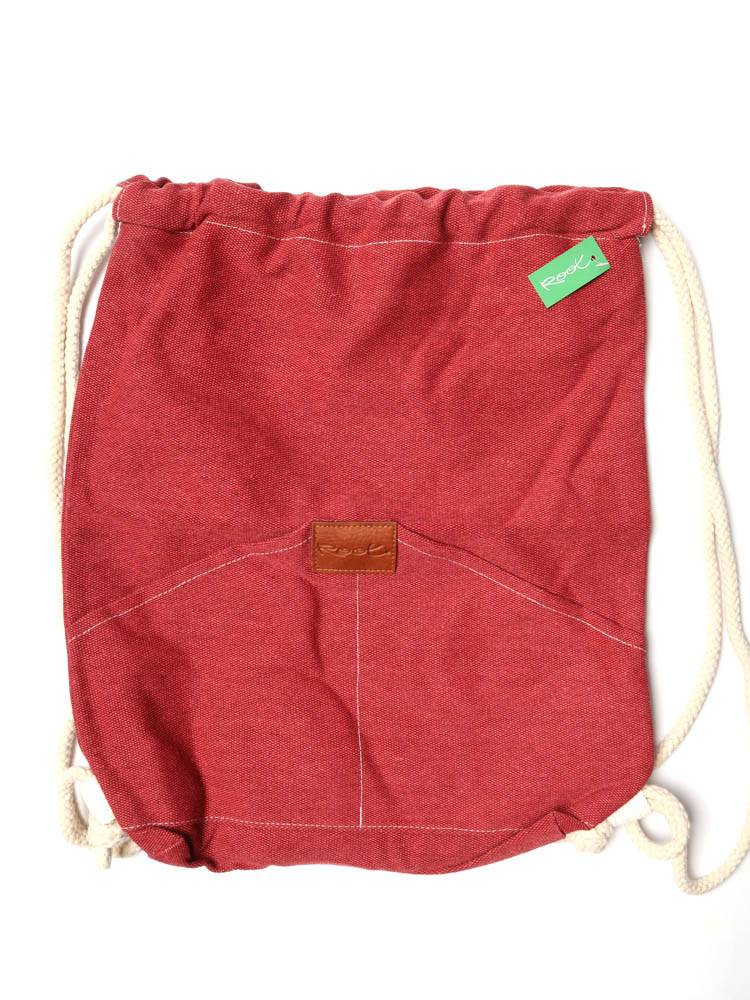Mochila de Loneta con Cordones Grande de Root BOTH03 color Rojo
