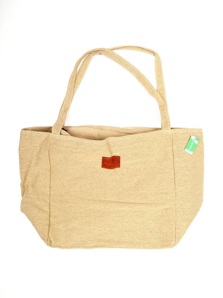 Bolso shopper grande de loneta de Root BOTH05 color Marrón cl