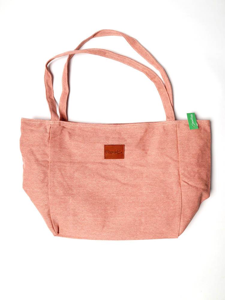 Bolso shopper grande de loneta de Root BOTH05 color Salmon