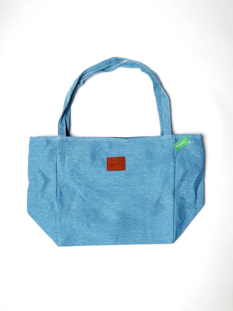 Bolso shopper grande de loneta de Root BOTH05 color Azul