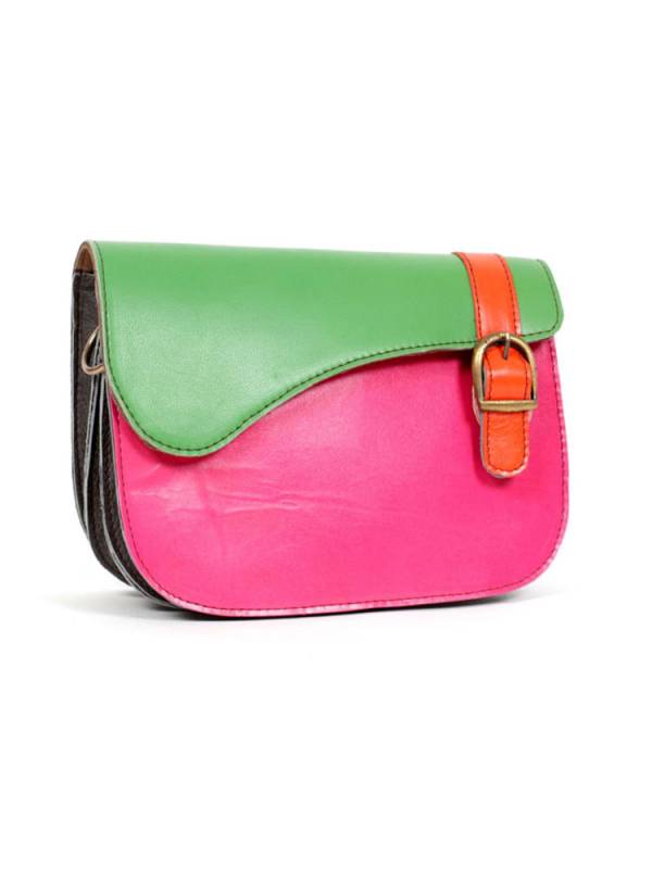 ▷ Bolso De Cuero De Colores Mediano Asimétrico | ZAS BOVN04