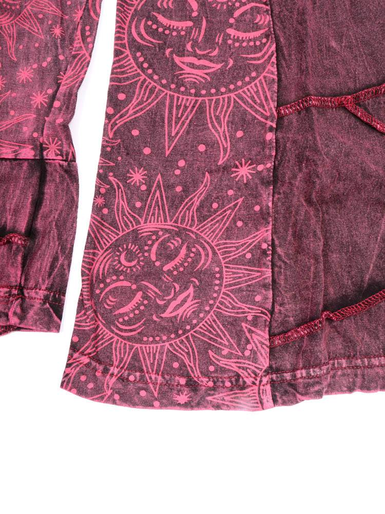 Camiseta patchwork efecto lavado con estampado étnico CAEV49