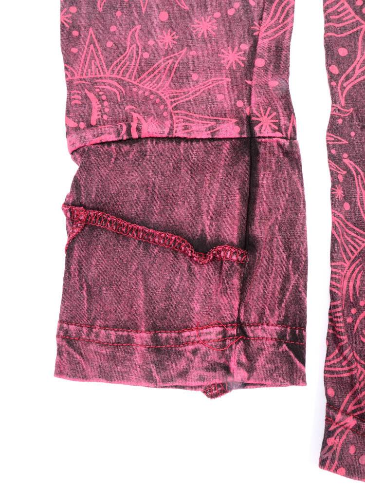 Camiseta patchwork efecto lavado con estampado étnico CAEV49