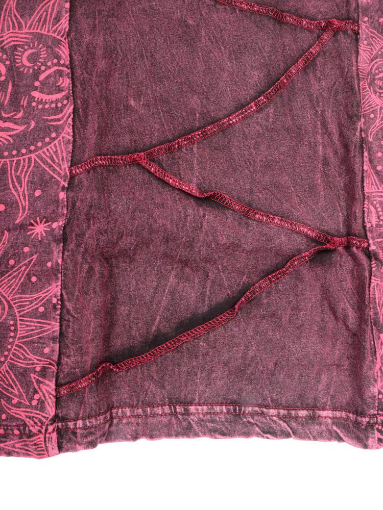 Camiseta patchwork efecto lavado con estampado étnico CAEV49