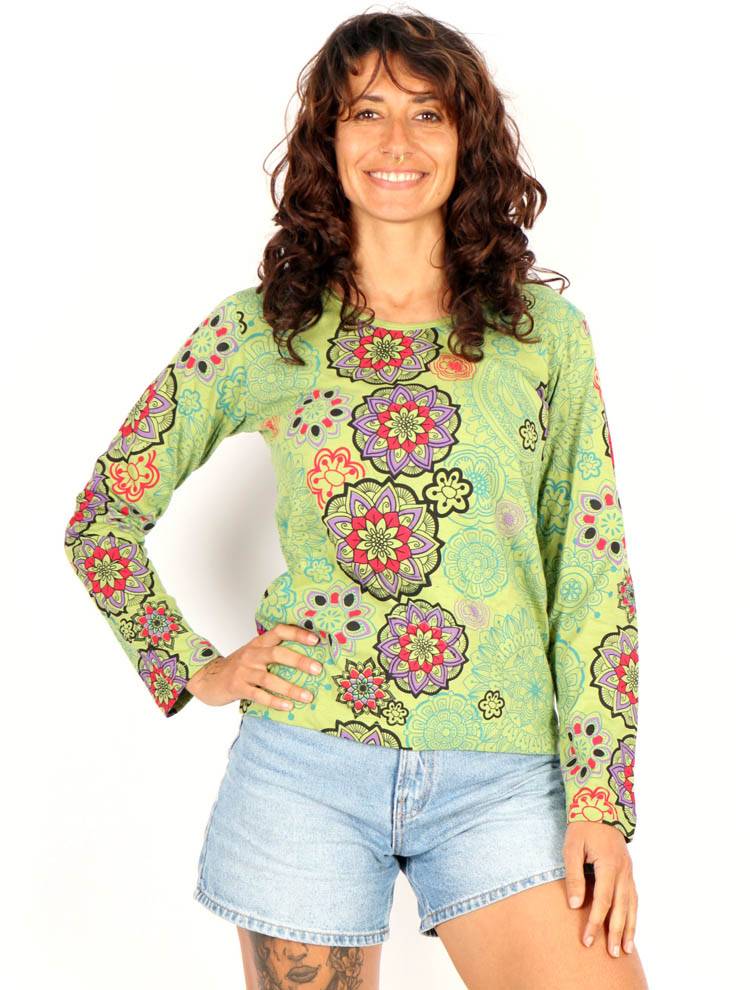 Camiseta estampado mandalas de colores CAEV50