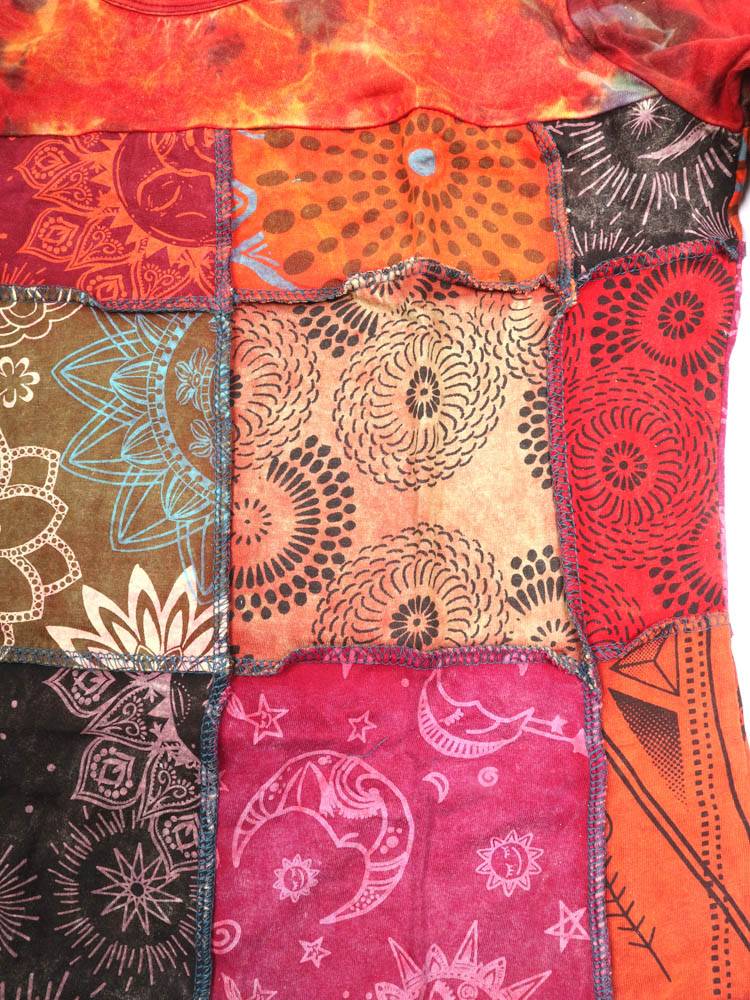 Camiseta patchwork estampado multicolor CAEV52