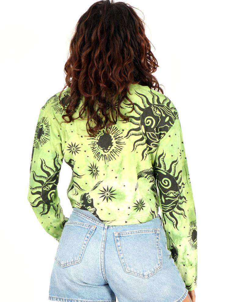 Camiseta crop sol y luna manga larga CAEV53