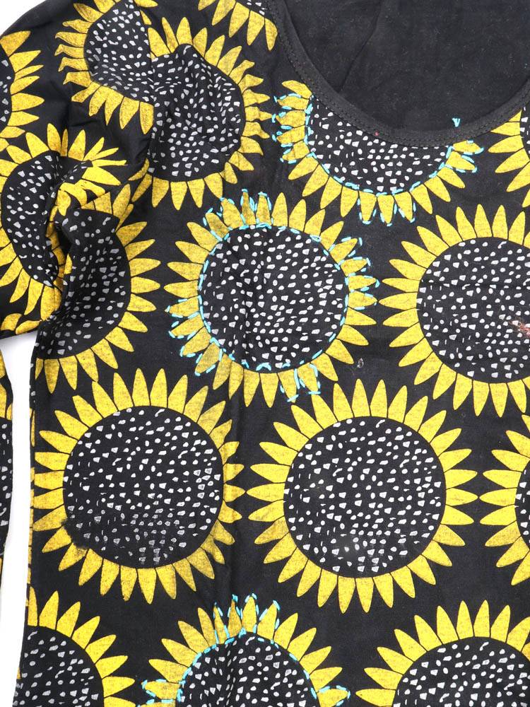 Camiseta sol estampado con detalle crochet CAEV55